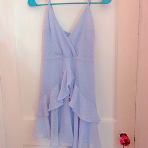 Blue spaghetti strap front tie dress. Never worn
